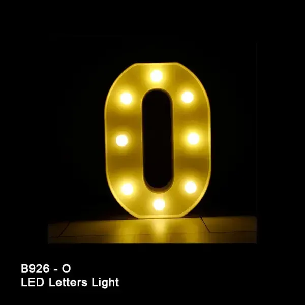 8in LED LIGHT UP LETTER O