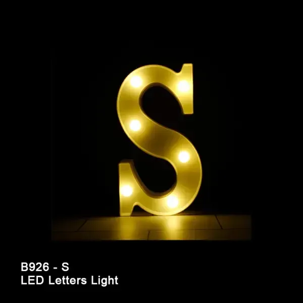 8in LED LIGHT UP LETTER S