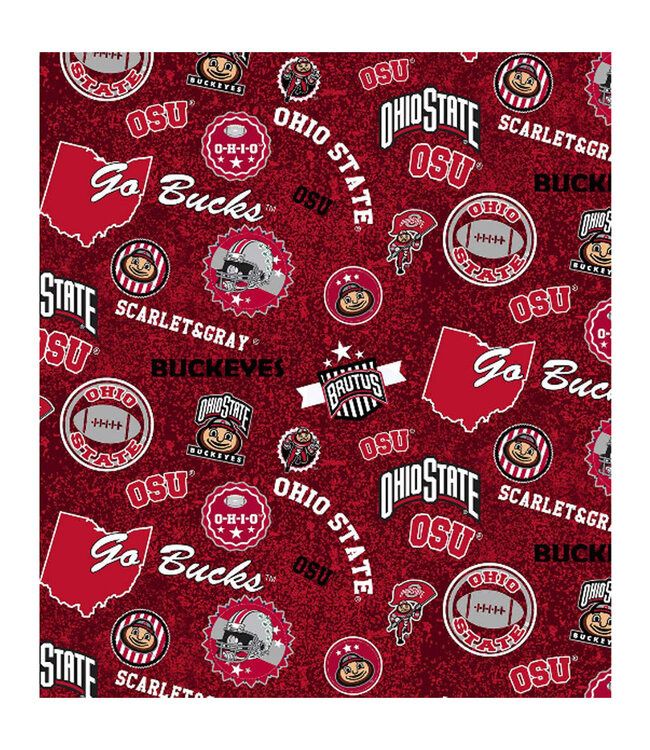 Order by the Yard Ohio State Buckeyes Home State Cotton Material