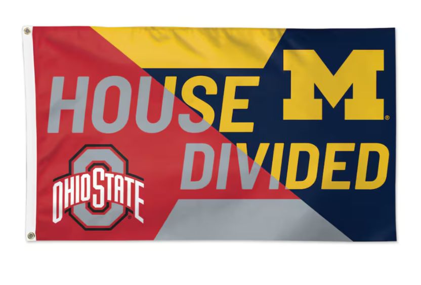 3'X5' FLAG HOUSE DIVIDED OSU &amp; UOFM
