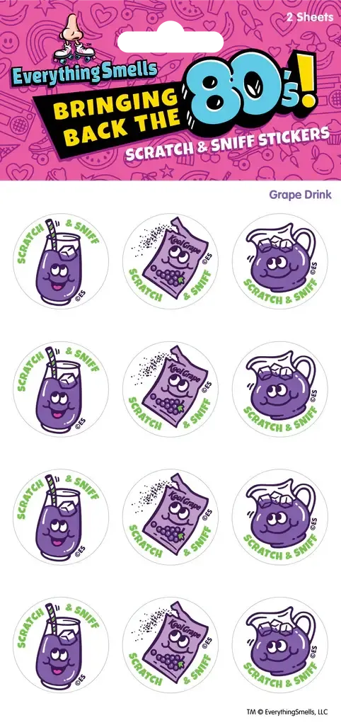 SCRATCH &amp; SNIFF STICKERS GRAPE DRINK