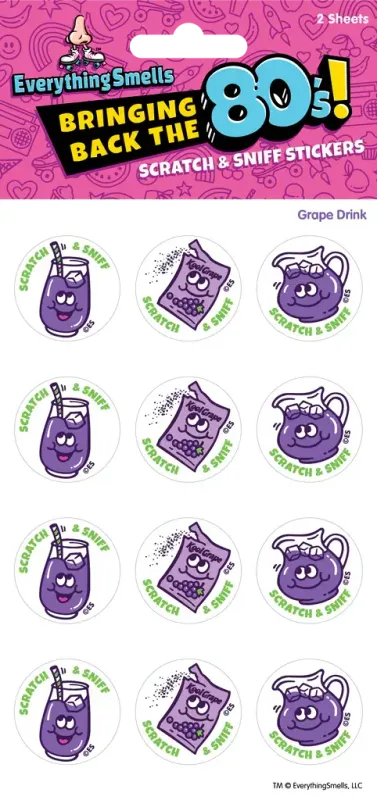 SCRATCH &amp; SNIFF STICKERS GRAPE DRINK