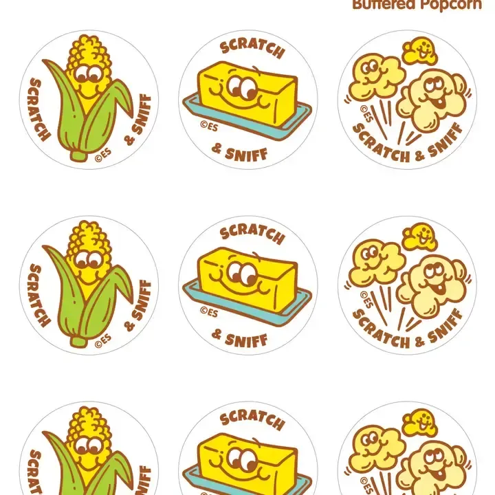SCRATCH &amp; SNIFF STICKERS BUTTERED POPCORN