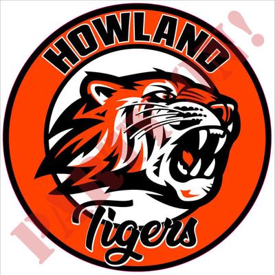 9.5in STICKER HOWLAND TIGERS