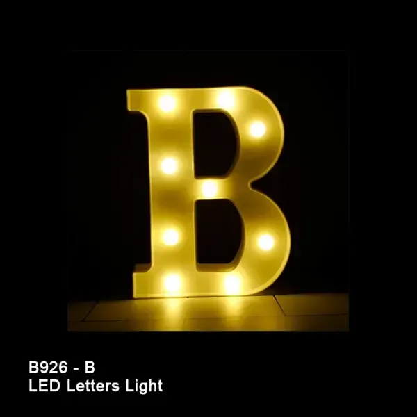 8in LED LIGHT UP LETTER B