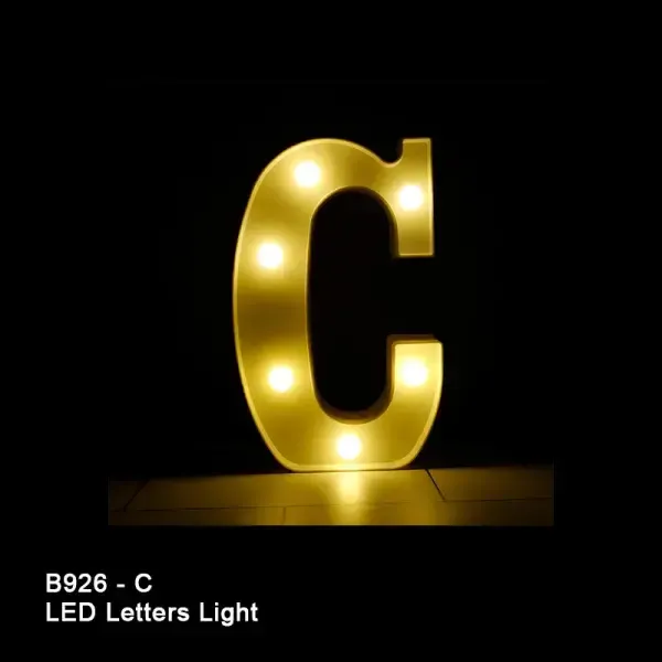 8in LED LIGHT UP LETTER C