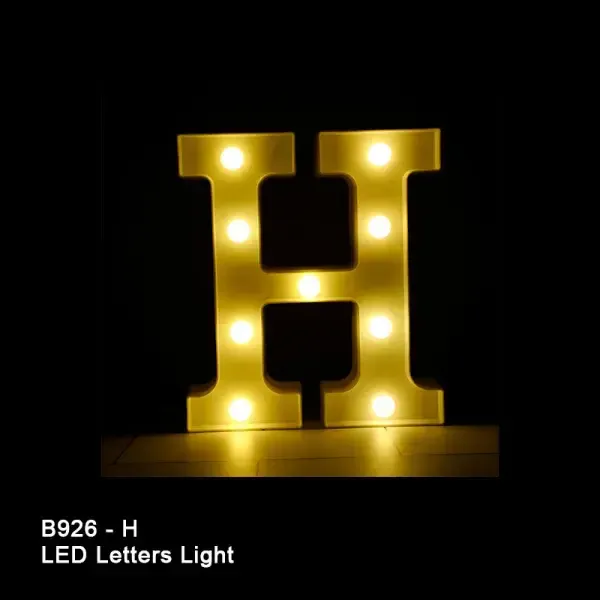 8in LED LIGHT UP LETTER H