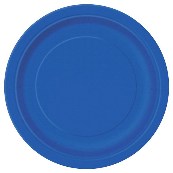 50CT 7in PAPER PLATES ROYAL BLUE