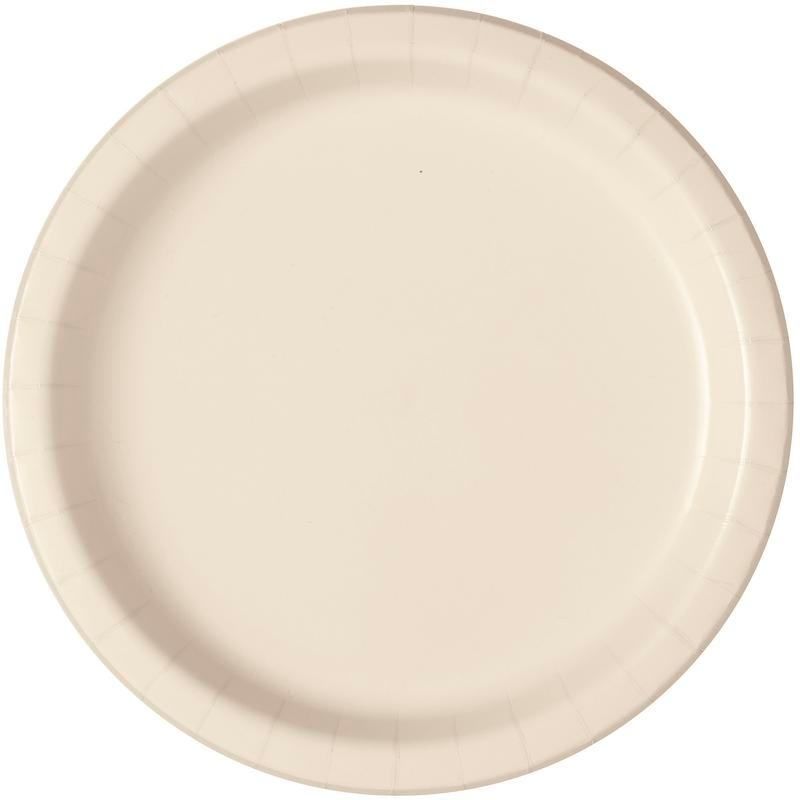 50CT 10in PAPER PLATES VANILLA CREAM