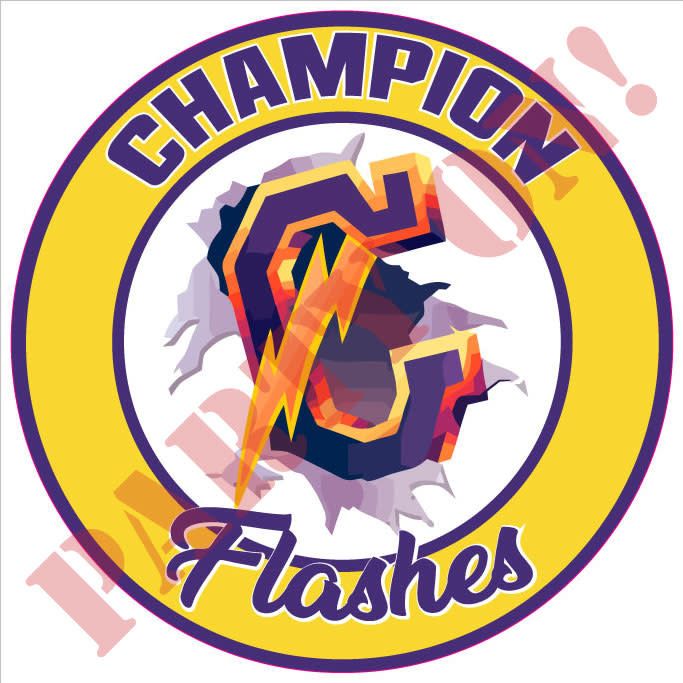 9.5in STICKER CHAMPION FLASHES