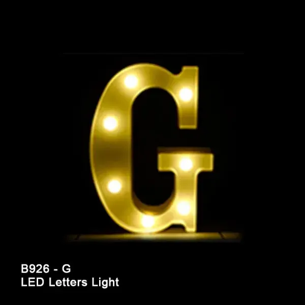 8in LED LIGHT UP LETTER G