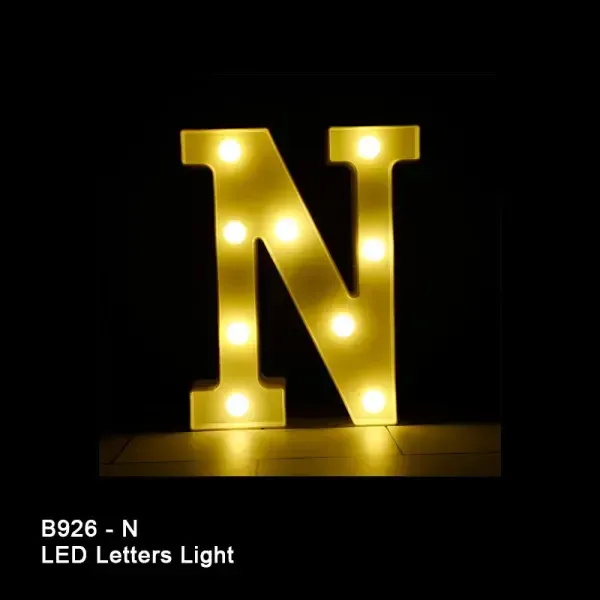 8in LED LIGHT UP LETTER N