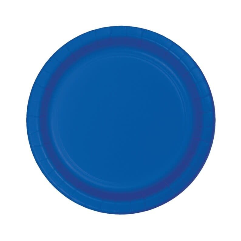 50CT 9in PAPER PLATES ROYAL BLUE