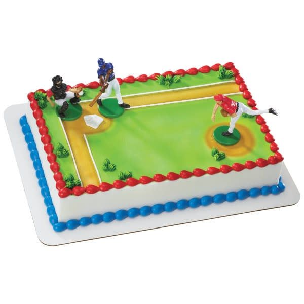 BATTERS UP BASEBALL CAKE DECOR