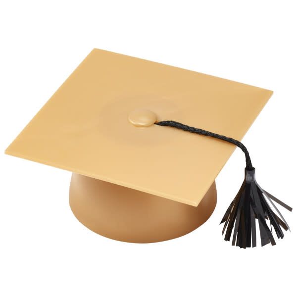 GOLD GRAD CAP CAKE TOPPER