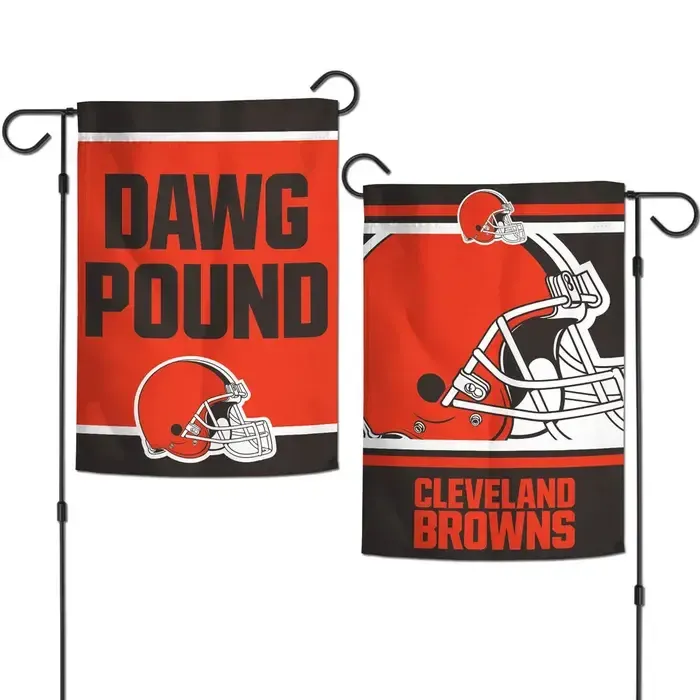 12.5inX18in 2-SIDED GARDEN FLAG CLEVELAND BROWNS
