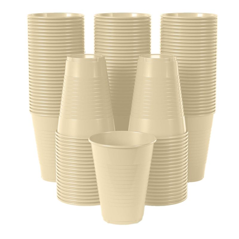 50CT 12oz  PLASTIC CUPS IVORY