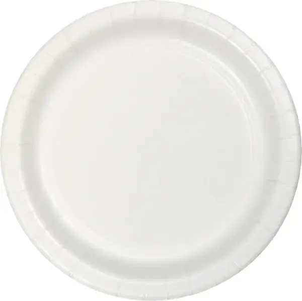 White 10.25in Paper Plates - 50ct