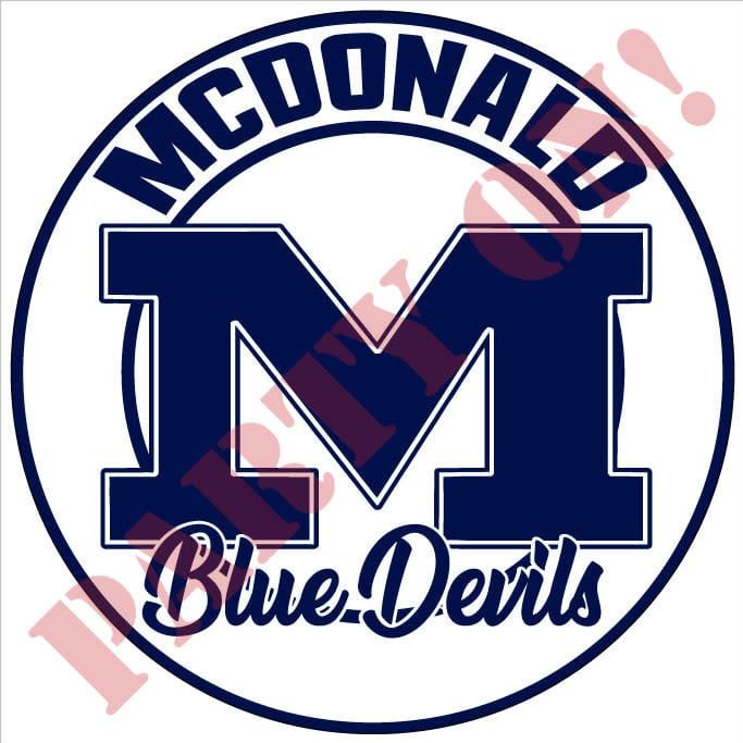 9.5in STICKER MCDONALD BLUE DEVILS