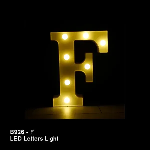 8in LED LIGHT UP LETTER F