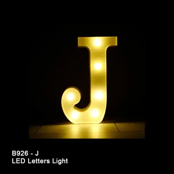 8in LED LIGHT UP LETTER J