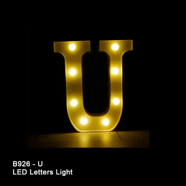 8in LED LIGHT UP LETTER U