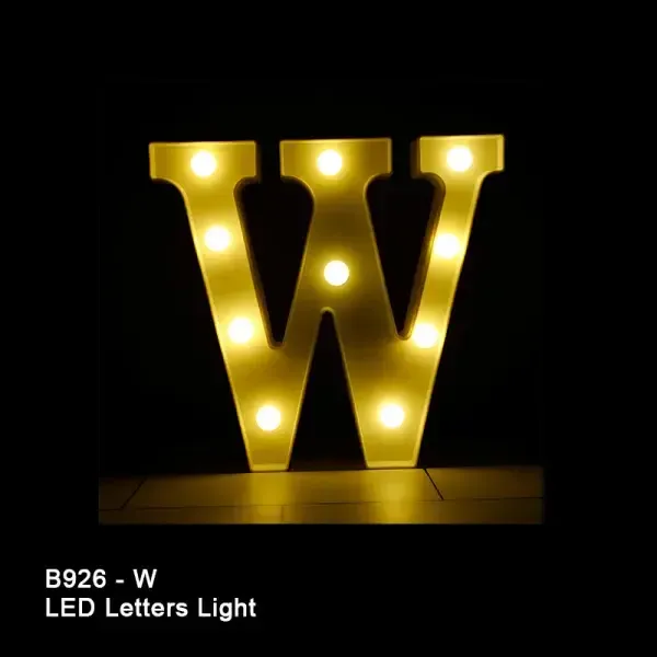 8in LED LIGHT UP LETTER W