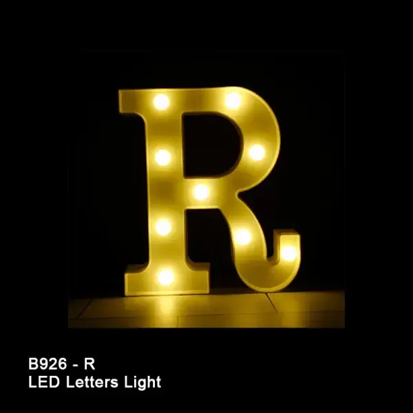 8in LED LIGHT UP LETTER R