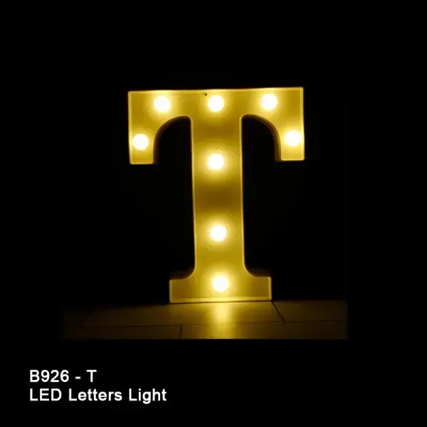8in LED LIGHT UP LETTER T