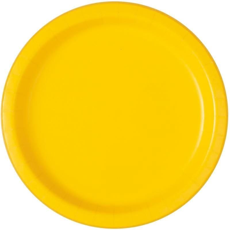 50CT 9in PAPER PLATES YELLOW