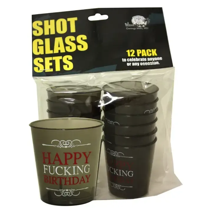 12CT SHOT GLASS FUCKING BIRTHDAY