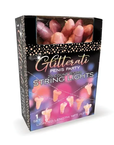 14FT GLITTERATI PENIS SHAPED STRING LIGHTS