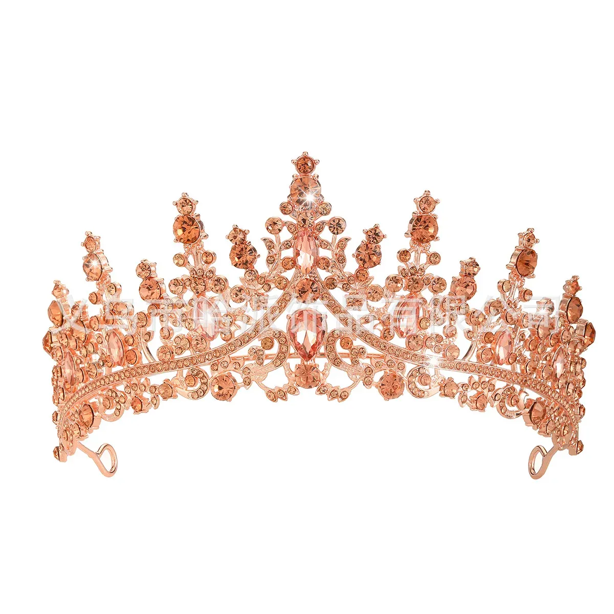 ROSE GOLD TIARA WITH ROSE GOLD STONES