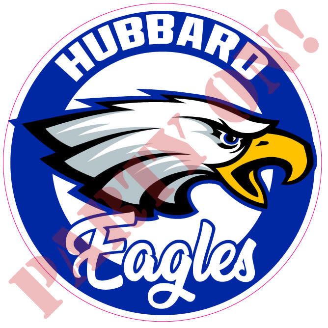 9.5in STICKER HUBBARD EAGLES