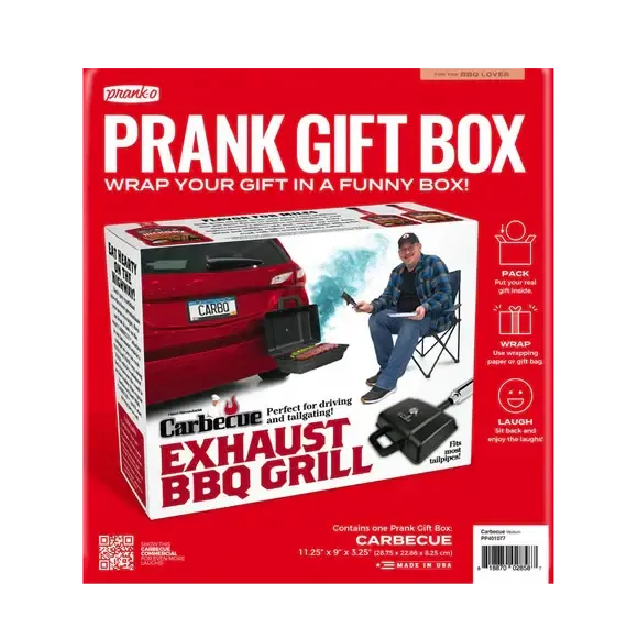 PRANK GIFT BOX CARBECUE EXHAUST BBQ GRILL
