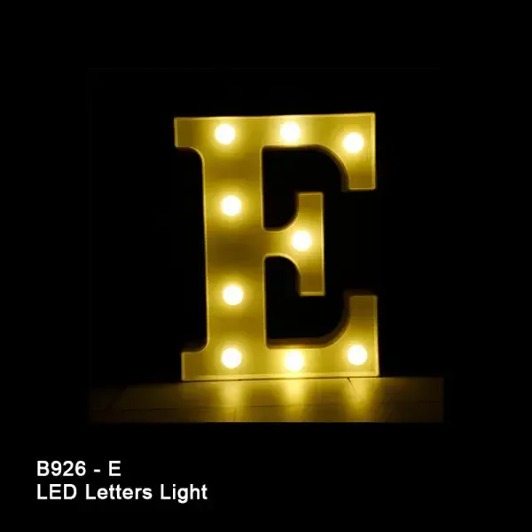 8in LED LIGHT UP LETTER E