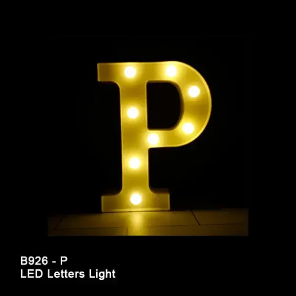 8in LED LIGHT UP LETTER P
