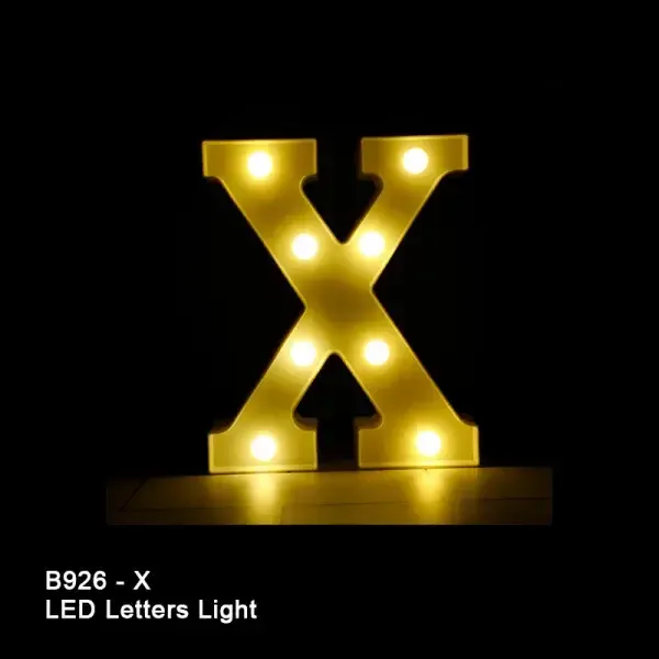 8in LED LIGHT UP LETTER X