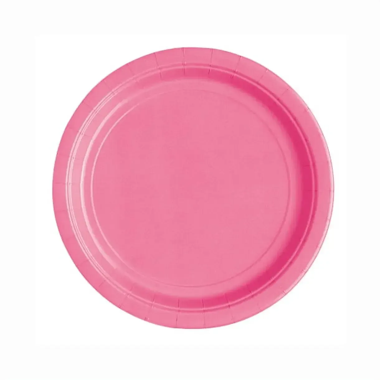 50CT 9in PAPER PLATES HOT PINK
