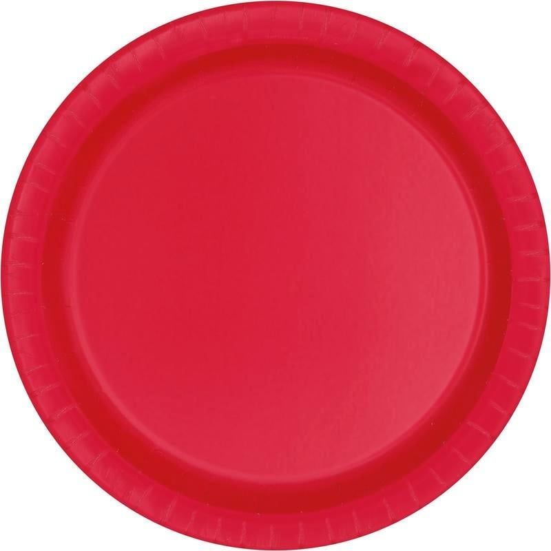 50CT 10in PAPER PLATES RED