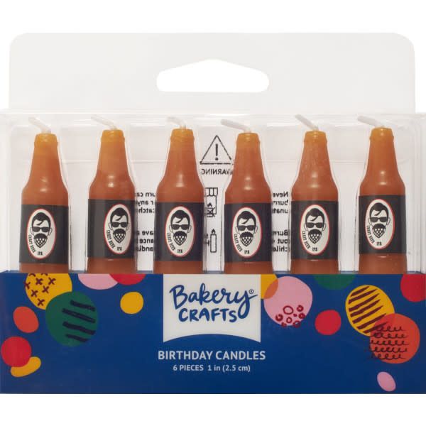 6CT BEER SHAPED CANDLES