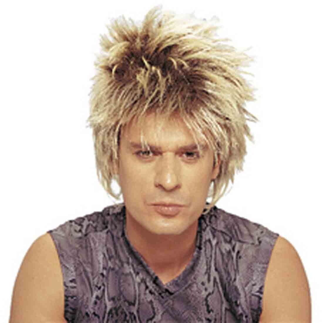 UNISEX ROCKER WIG MIXED BLONDE