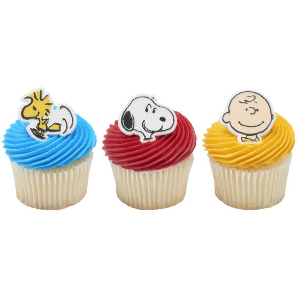 12CT RINGS PEANUTS SNOOPY, CHARLIE BROWN &amp; WOODSTOCK