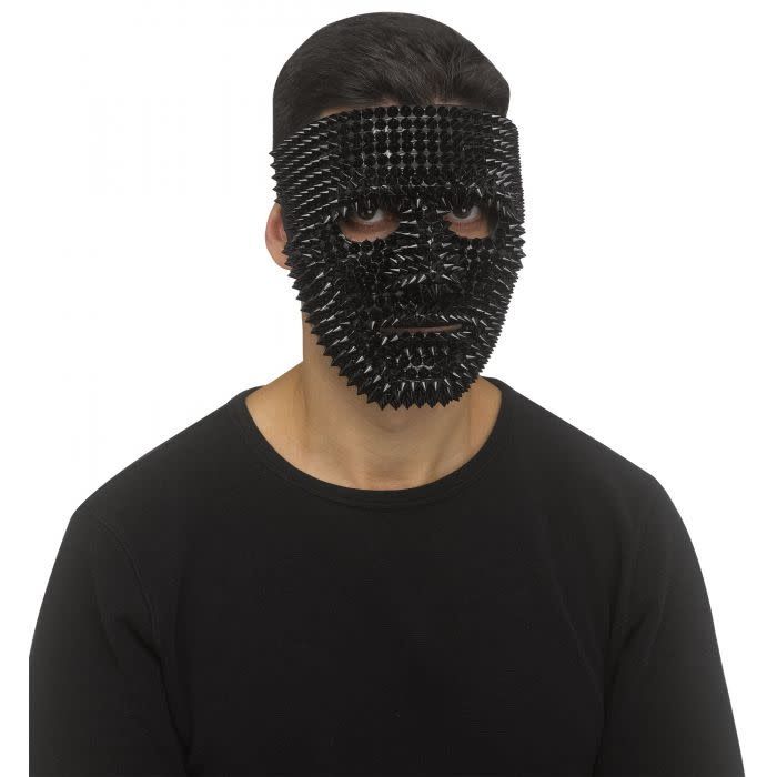 SPIKED BLANK MASK BLACK