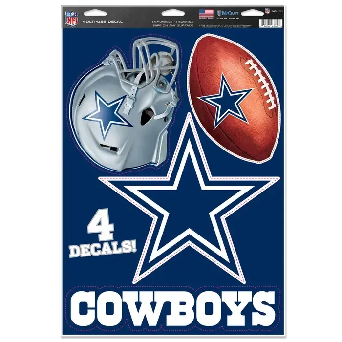 11inX17in MULTI USE DECALS DALLAS COWBOYS