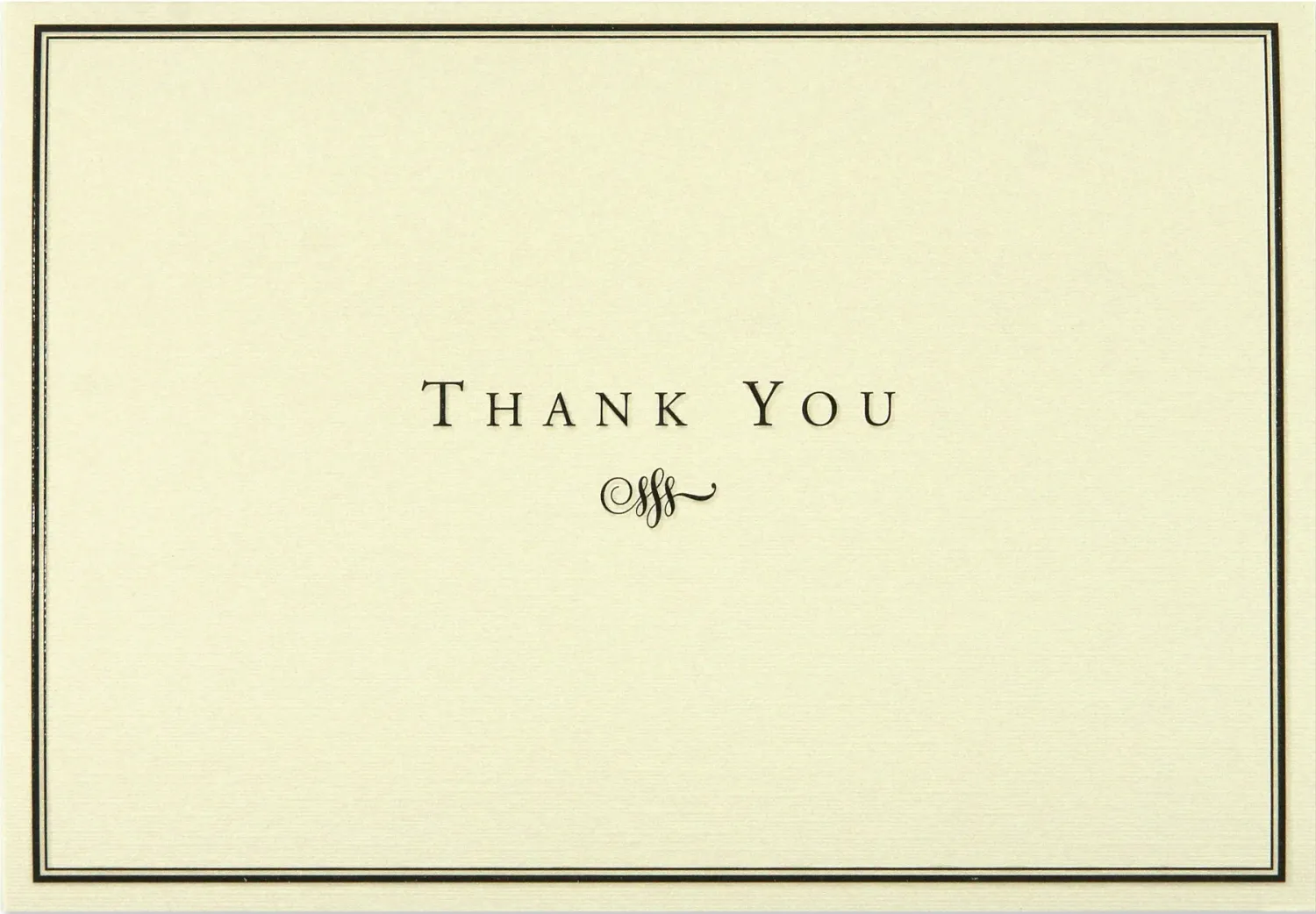 14CT BLACK &amp; CREAM THANK YOU