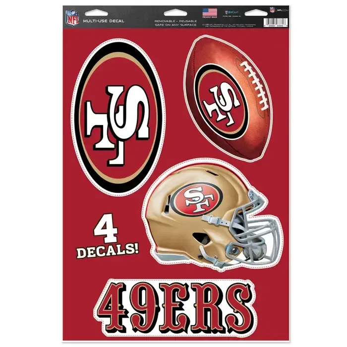 11inX18in MULTI USE DECAL SAN FRANCISCO 49ERS