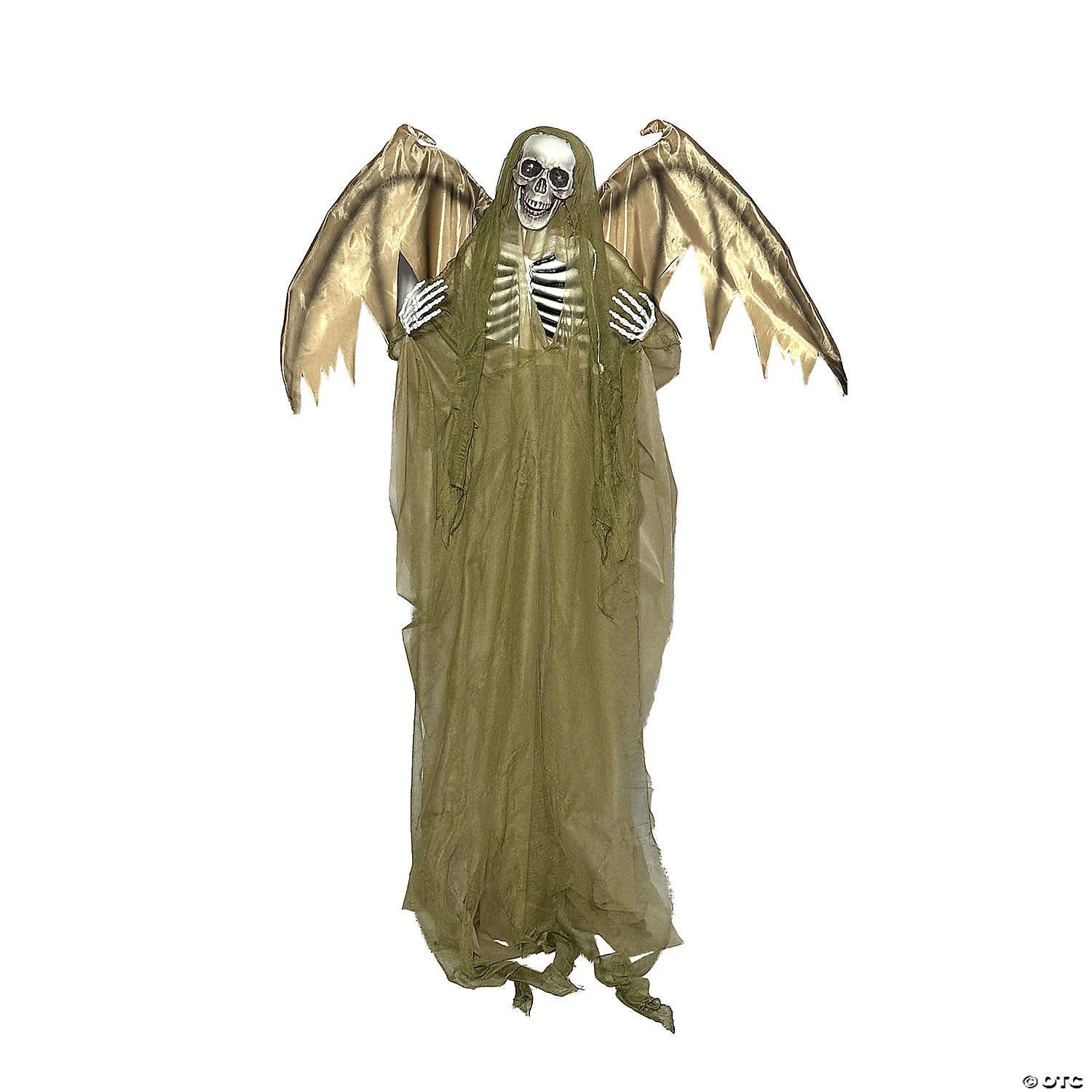 5.5FT STANDING ANIMATED REAPER WITH WINGS
