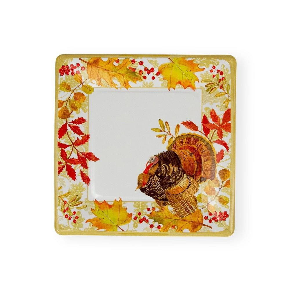 WOODLAND TURKEY  SQ - SALAD/DESSERT PLATES SQUARE