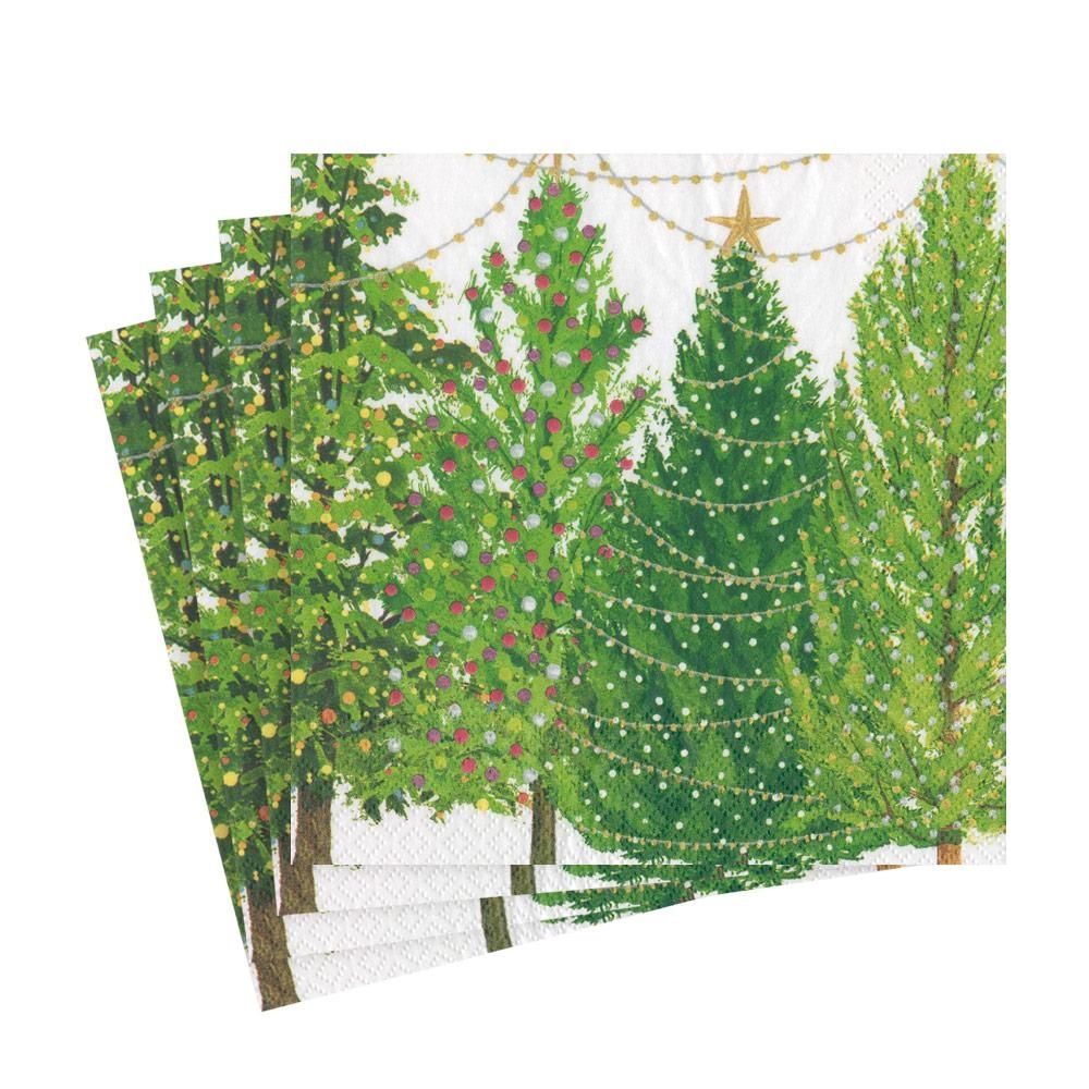 CHRISTMAS TREES WITH LIGHTS - NAPKIN LUNCHEON